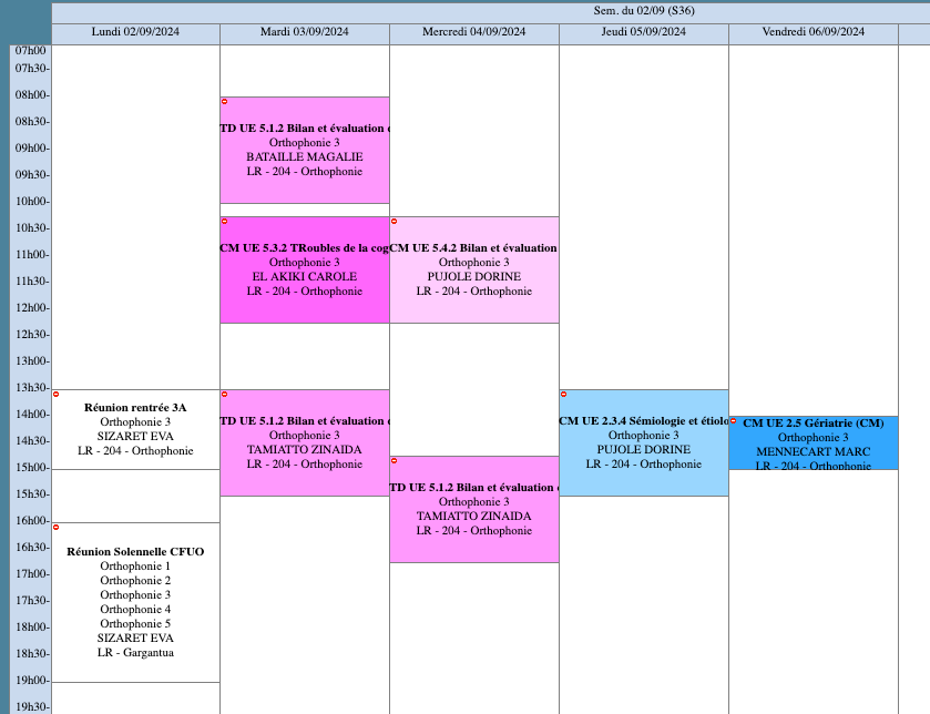 semaine de rentrée EO3