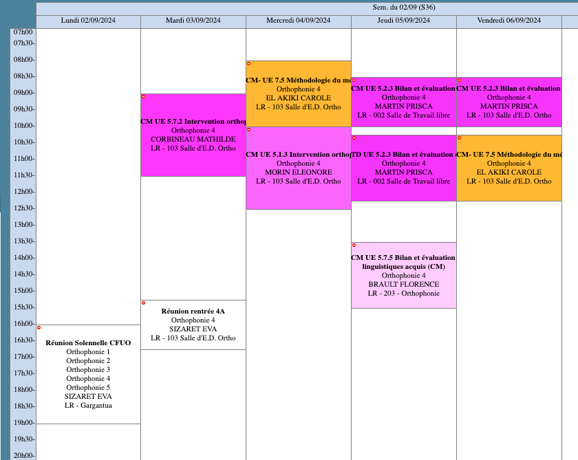 semaine de rentrée EO4