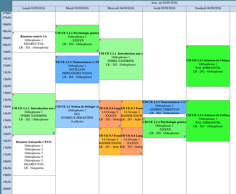 semaine de rentrée ortho01